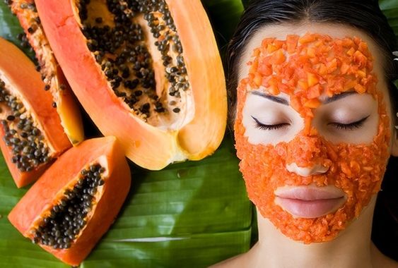 Papaya Scrub on Face